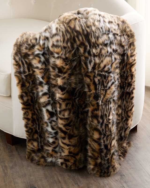 Faux Fox Throw, 60" x 72"